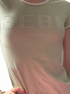Y2K bling BEBE baby tee